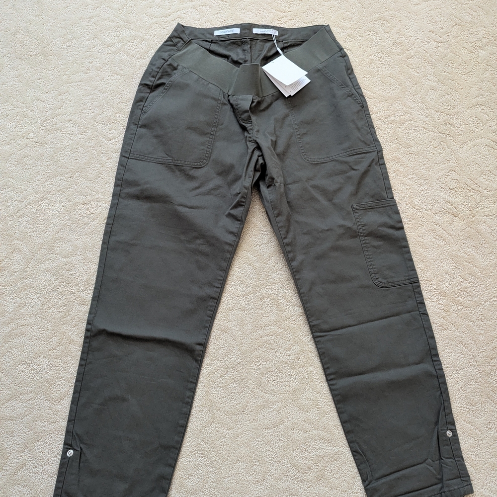 Seraphine Maternity Underbelly Dark Green Cargo Pants